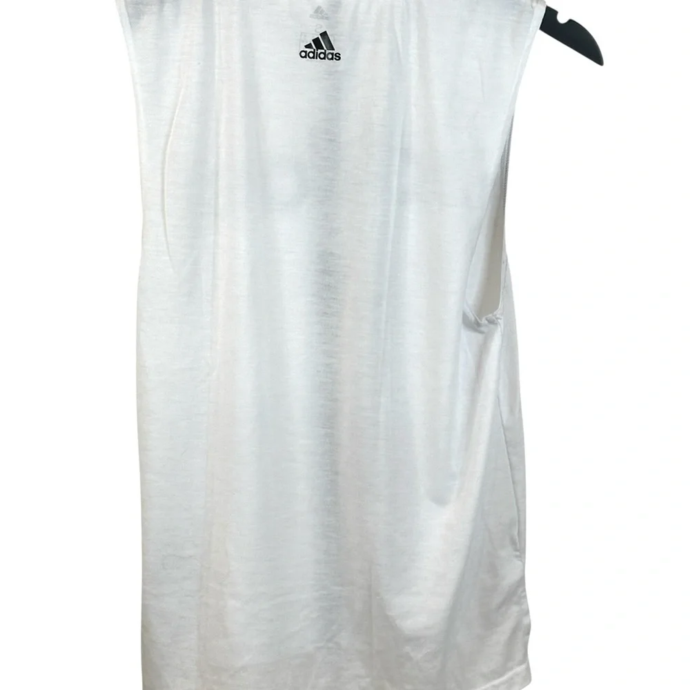 Adidas White Sleeveless Logo Tank Top Size S.